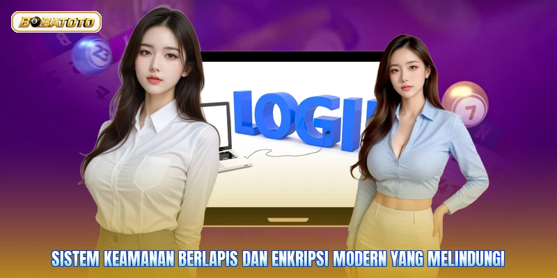 Sistem keamanan berlapis dan enkripsi modern yang melindungi